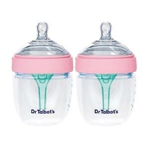 Pink and Clear Baby Bottles - Set of 2